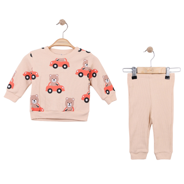 Fitilli Araba Desenli Erkek Bebe Takım - Görsel 2